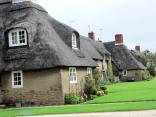 Thatched Cottages in the village of Ashby St Ledgers, England.