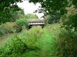Railway bridge (5a) over the Leicester Canal, England.