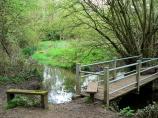 Wooden bridge on the Oxfordshire Way Trail.
