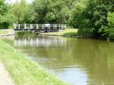 Swingbridge 125 crossing The Grand Union Canal in England.