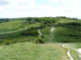 The Ridgeway heading away from Ivinghoe Beacon, Chiltern Hills, England.